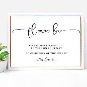 Lemons and Floral Mimosa  Bar Bridal Shower Poster