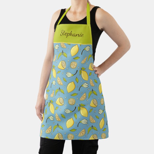 Lemons and Flowers Apron (Insitu)