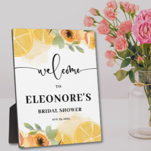 Lemons and Flowers Bridal Shower Welcome  Plaque