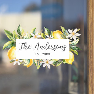 Lemons and Flowers Floral Botanical Elegant Frame