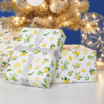 Lemons and Foliage Pattern Wrapping Paper<br><div class="desc">This fun and whimsical wrapping paper is versatile and can be used for giving gifts or art and craft projects. It is ideal for any occasion such as birthdays,  weddings,  bridal showers,  baby showers,  anniversaries or general gifts. The design features watercolor citrus lemons,  daisies and foliage.</div>