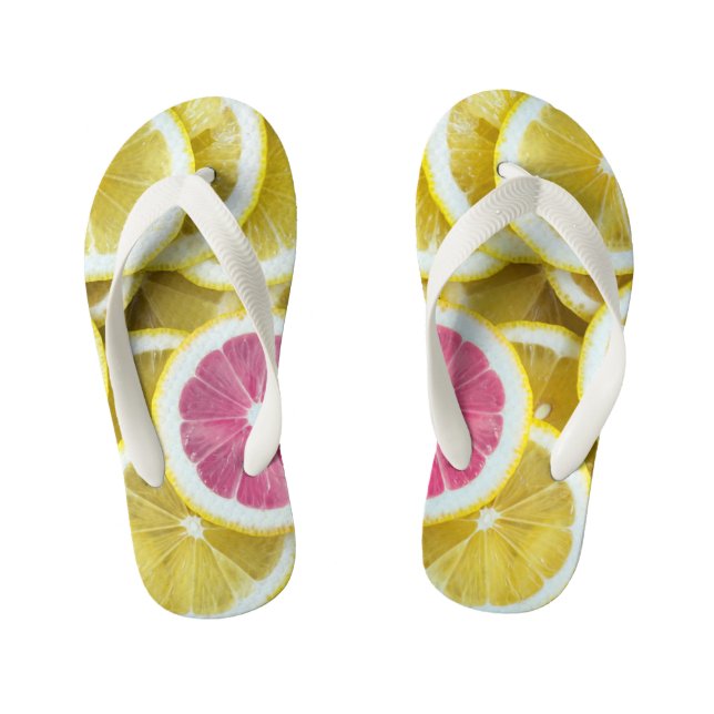 Lemons and Grapefruit Kid's Jandals (Footbed)