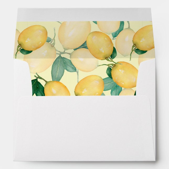 Lemons and Greenery Envelopes 5 x 7 (Back (Bottom))