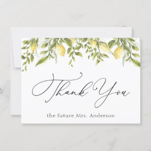 Lemons and Greenery Thank You