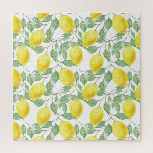 Lemons and Leaves Design Jigsaw Puzzle (Vertical)