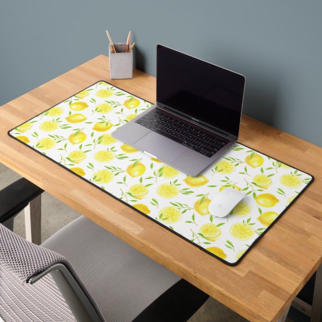 Lemons and leaves desk mat (Office 2)