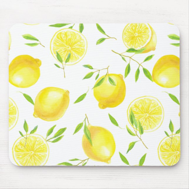 Lemons and leaves mouse pad (Front)