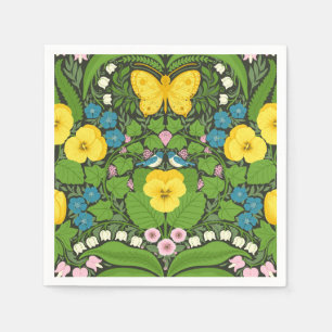 Lemons and leaves napkin