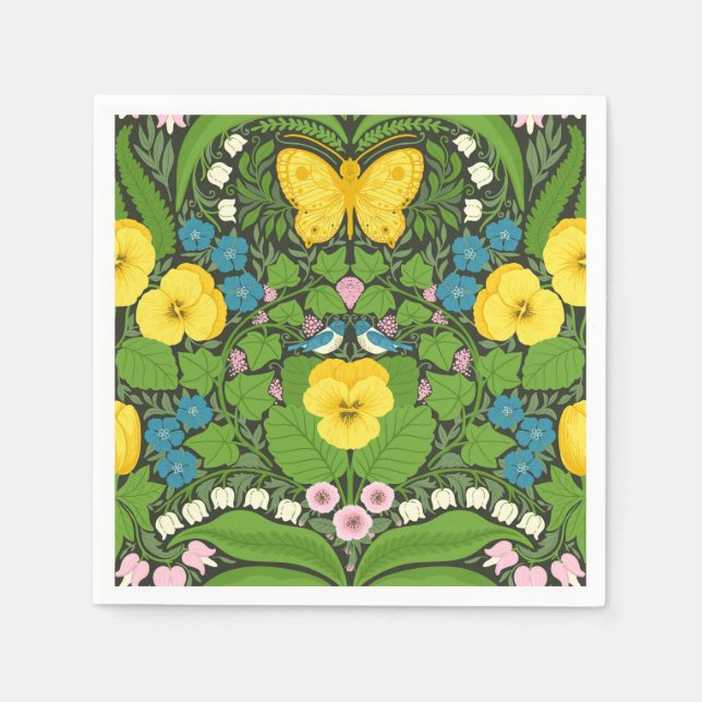 Lemons and leaves napkin (Front)