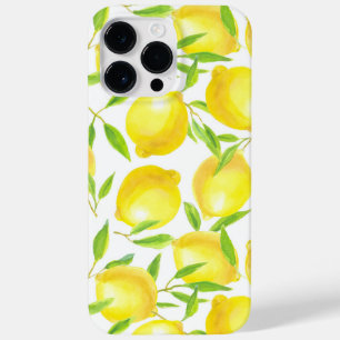 Lemons and leaves pattern design Case-Mate iPhone 14 pro max case