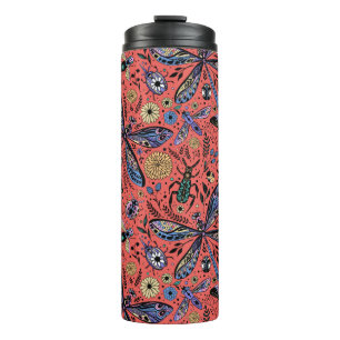 Lemons and leaves thermal tumbler
