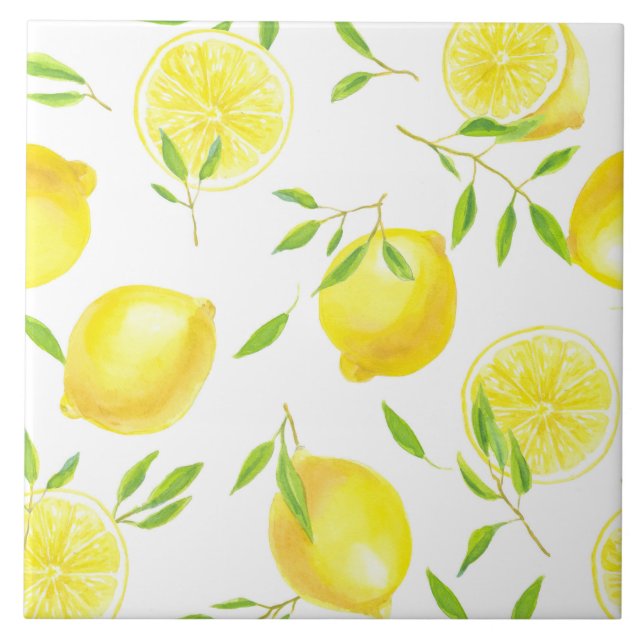 Lemons and leaves tile (Front)