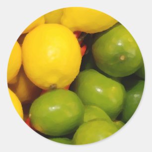 Lemons and Limes Classic Round Sticker