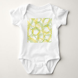 Lemons and Limes: Fresh Pattern. Baby Bodysuit