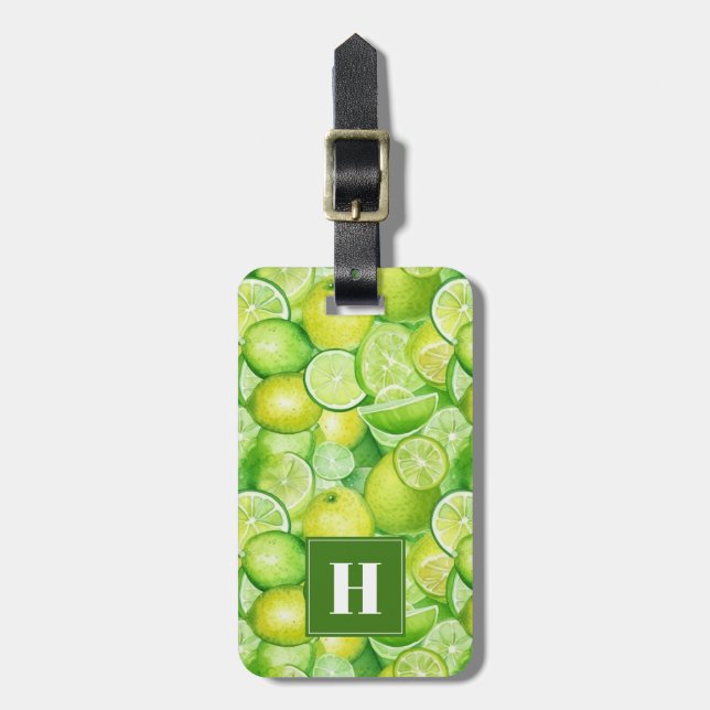 Lemons and Limes Luggage Tags (Front Vertical)