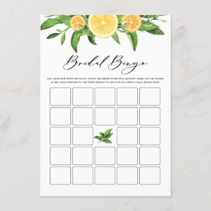 Lemons and Oranges Garland Bridal Shower Bingo Enclosure Card