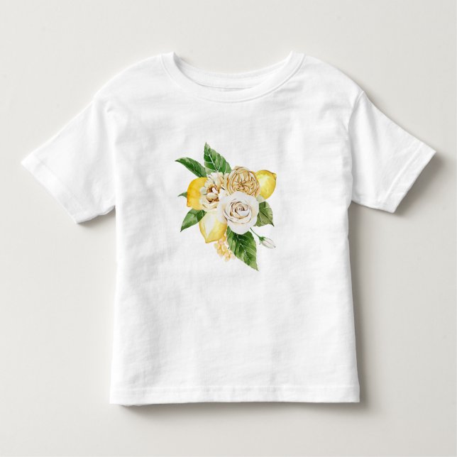 Lemons and roses bouquet toddler T-Shirt (Front)