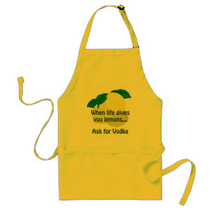 Lemons Ask for Vodka Funny Yellow Apron