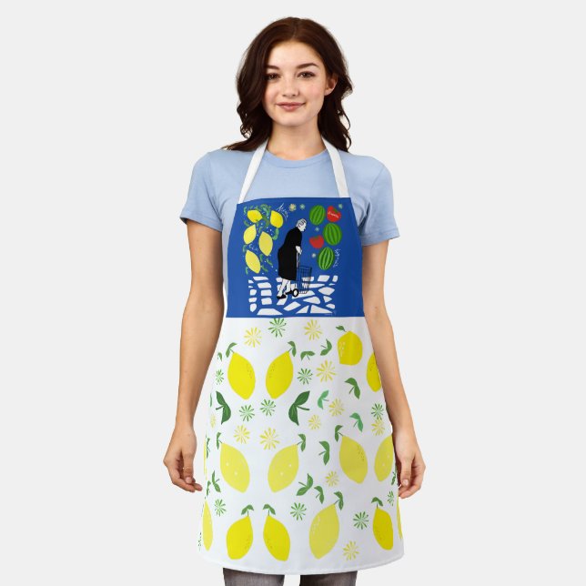 Lemons at the Agora with yiayia  Apron (Worn)
