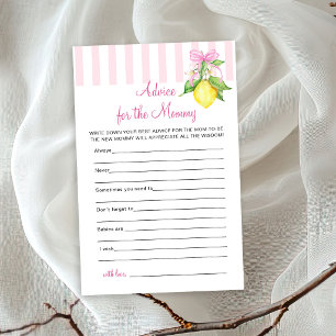 Lemons Baby Shower Advice for the Mummy