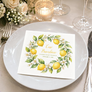Lemons Baby Shower Ciao Bambino Italian Theme  Napkin
