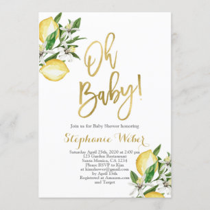 Lemons Baby shower Invitation