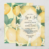 Lemons Baby Shower Invitations