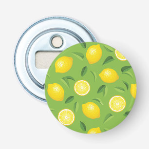 Lemons Background Pattern Bottle Opener