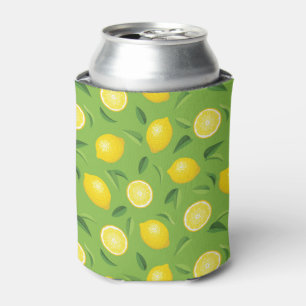 Lemons Background Pattern Can Cooler