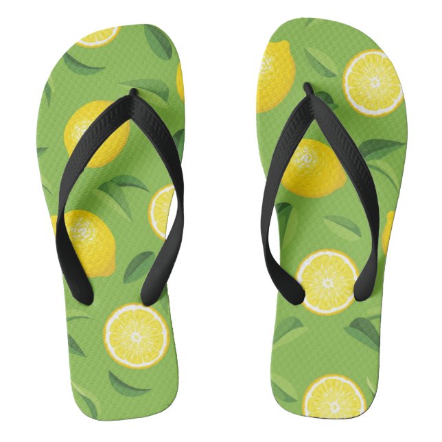 Lemons Background Pattern Jandals (Footbed)