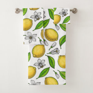 Lemons Bath Towel Set