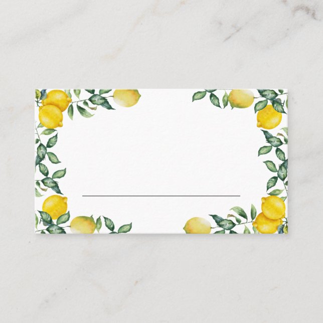Lemons blank place card (Front)