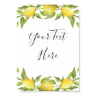 Lemons Blossom Greenery Watercolor Sign