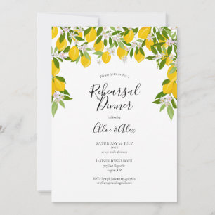 Lemons Blossom Rehearsal Dinner Invitation
