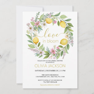 Lemons & Blossoms Spring Garden Bridal Shower Invitation