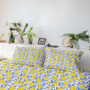 Lemons Blue Mediterranean Pillowcase