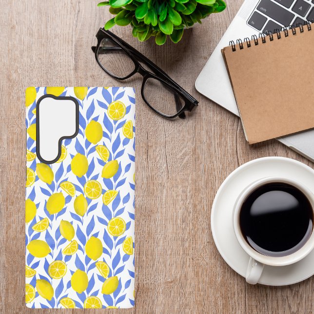 Lemons Blue Mediterranean Samsung Galaxy S22 Ultra Case (Creator Uploaded)