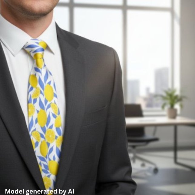 Lemons Blue Mediterranean Tie (Creator Uploaded)
