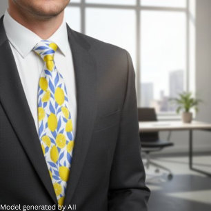 Lemons Blue Mediterranean Tie