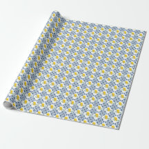 Lemons & Blue Moroccan Tile Pattern
