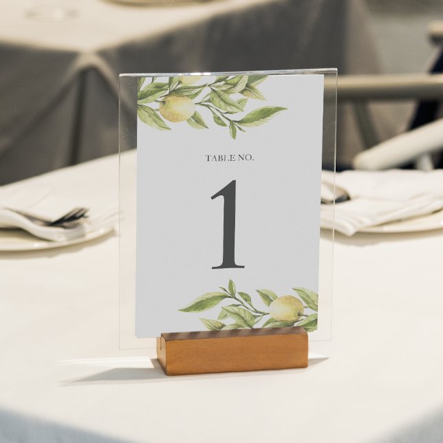 Lemons boho Personalised Table Number (Creator Uploaded)