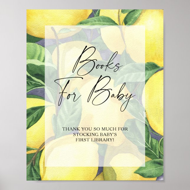 Lemons - books for baby poster (Front)