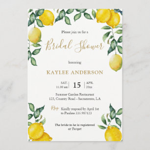 Lemons Bridal Shower invitation card