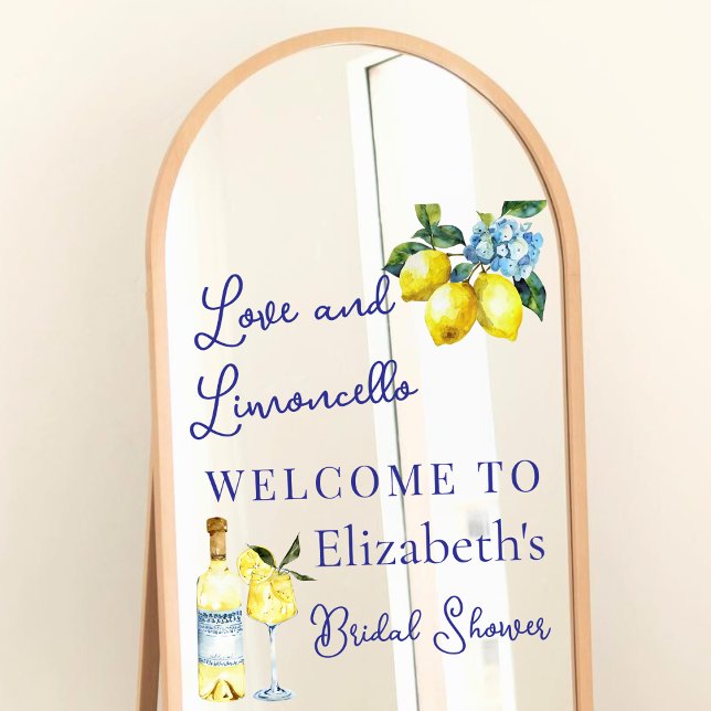 Lemons Bridal Shower Mirror Welcome Sign Decal (Creator Uploaded)