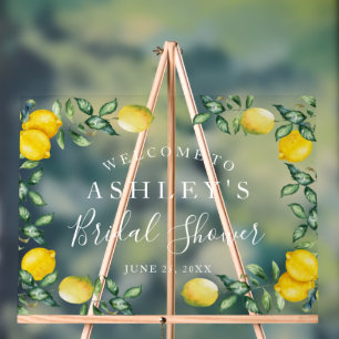 Lemons Bridal Shower Welcome sign Acrylic Sign
