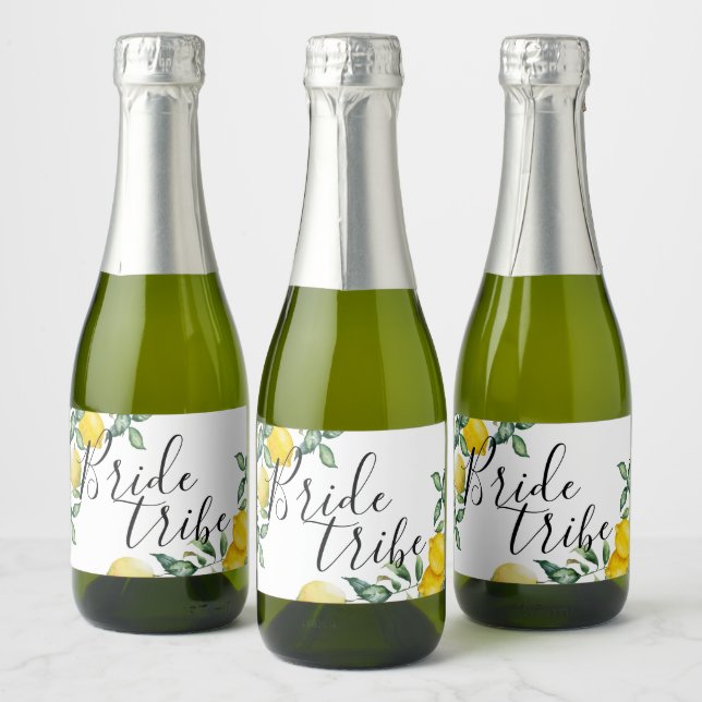 Lemons Bride Tribe proposal favour Sparkling Wine Label (Bottles)