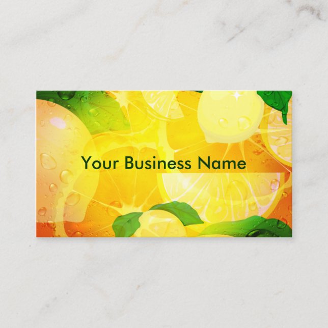 Lemons  Business card Indestructible Paper (Front)