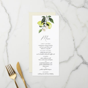 Lemons Calligraphy Menu