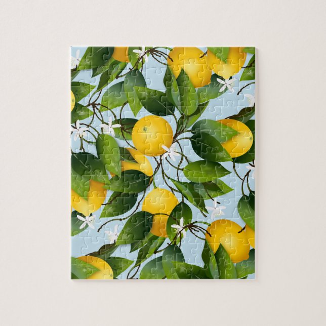 Lemons Citrus Fruit Floral Garden Jigsaw Puzzle (Vertical)