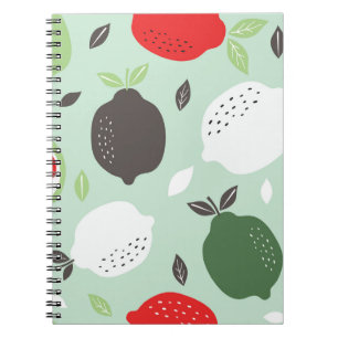 Lemons Citrus Fruits Vintage Wallpaper Notebook